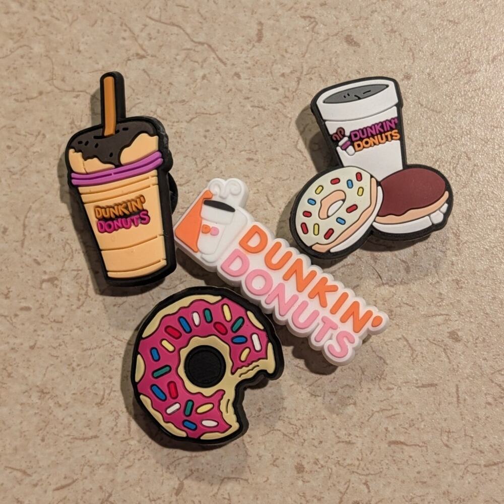 Dunkin Donuts Croc Charms Jibbitz - set of 4